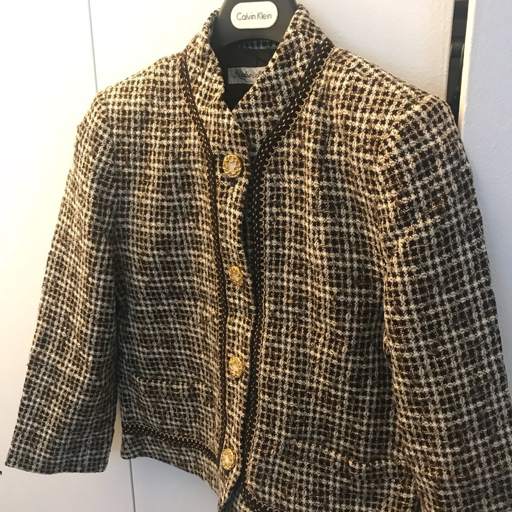 Very Chanel Tweed Jacket-S/M Japanese Vintage